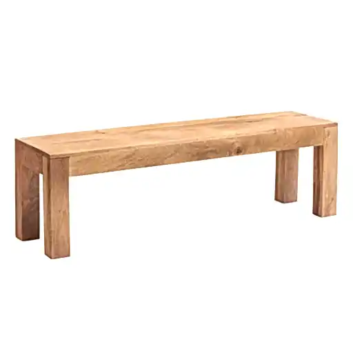 Maya Light Mango Wood Dining Bench - 145cm - The Furniture Mega Store