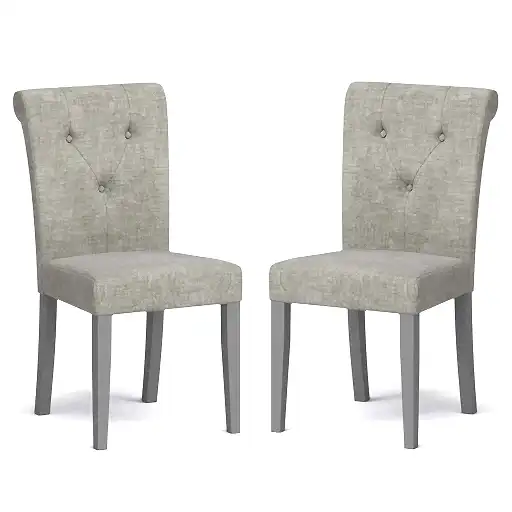 Marseille Grey Painted Dining Chairs - Set Of 2 - The Furniture Mega Store 