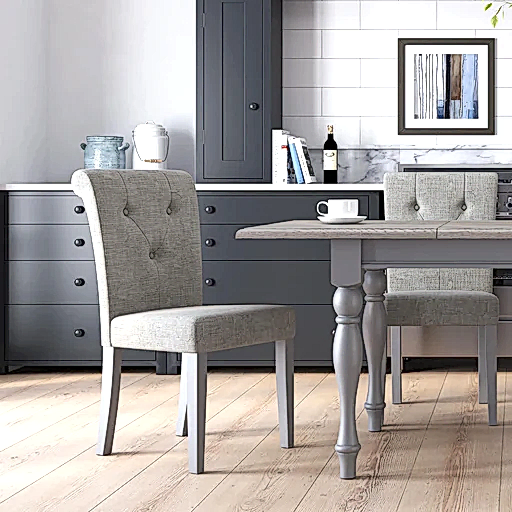 Marseille Grey Painted Dining Chairs - Set Of 2 - The Furniture Mega Store 