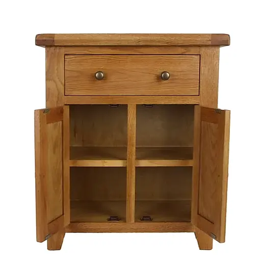 Torino Country Solid Oak Compact Sideboard - Hall Cabinet - The Furniture Mega Store 