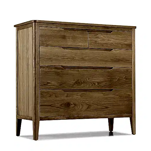 Harkuta Solid Oak 2/3 Chest Of Drawers - The Furniture Mega Store 