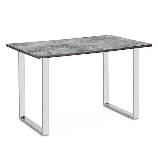 Oko Grey Stone Dining Table 120cm & 4 Matching Dining Chairs - Set - The Furniture Mega Store 