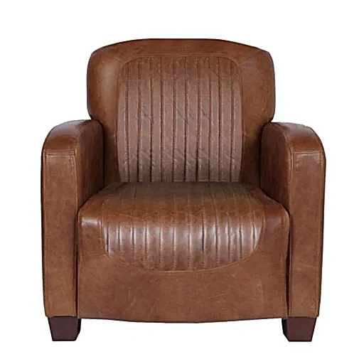Barnstone Vintage Leather Occasional Chair - Choice Of Feet & Leathers - The Furniture Mega Store