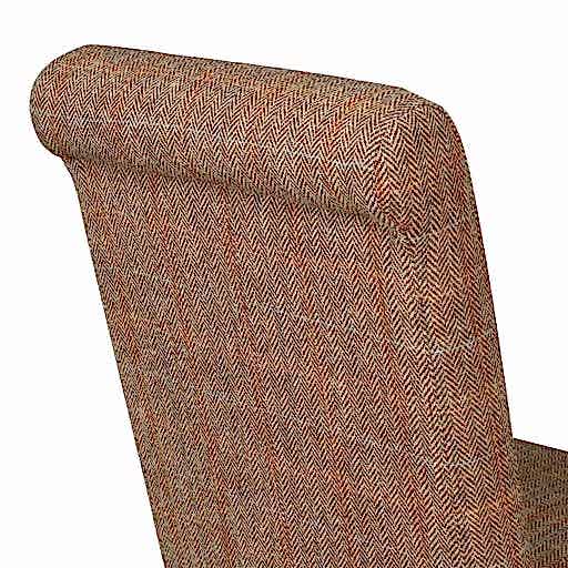 Edwin Rollback Harris Tweed Dining Chair - Choice Of Tweed & Legs - The Furniture Mega Store