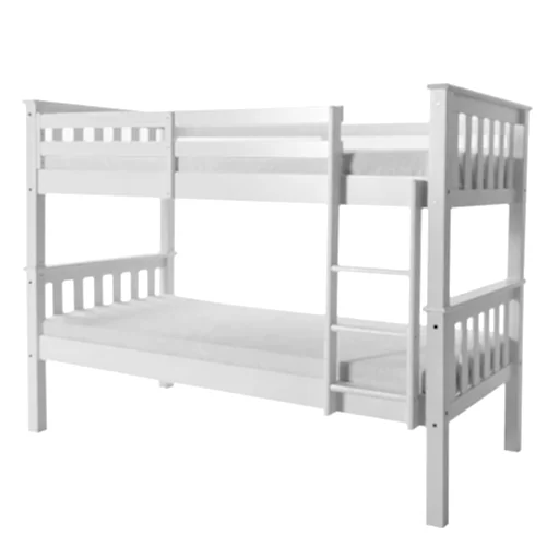 Porto Bunk Bed - White Painted - The Furniture Mega Store
