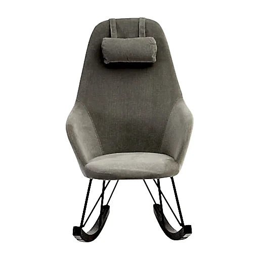 Rafferty Rocking Chair - Grey Fabric - The Furniture Mega Store 
