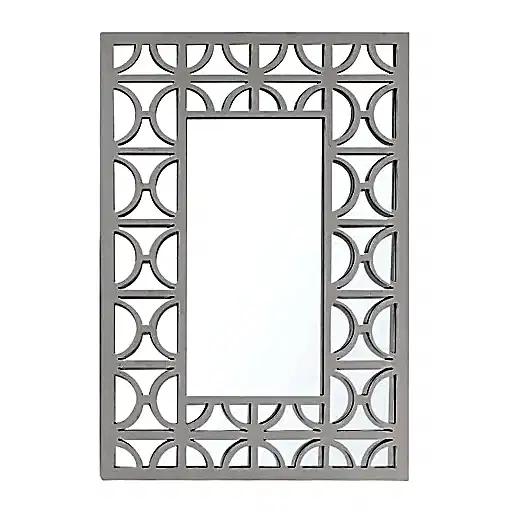 Taylor Grey & Mirrored Wall Mirror - 118cm - The Furniture Mega Store 