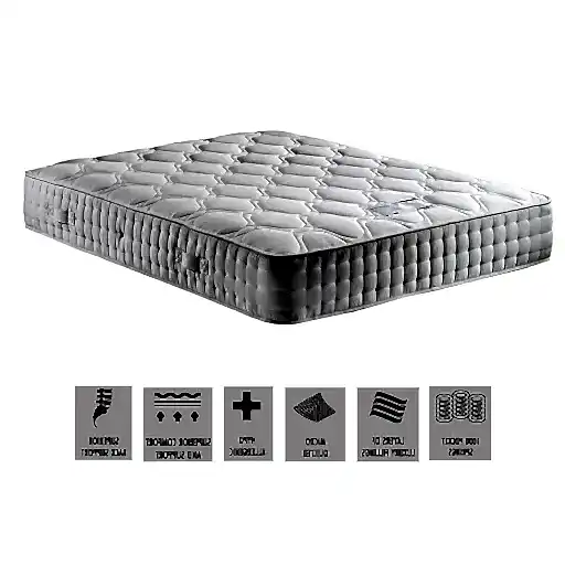 Sandringham Luxury Micro Quilted 1000 Divan Bed Set - Base + Headboard + Mattress - Choice Of Colours & Sizes - The Furniture Mega Store