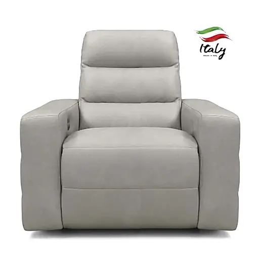 Sardegna Italian Leather Recliner Armchair - Power Recline & Power Adjustable Headrests - The Furniture Mega Store
