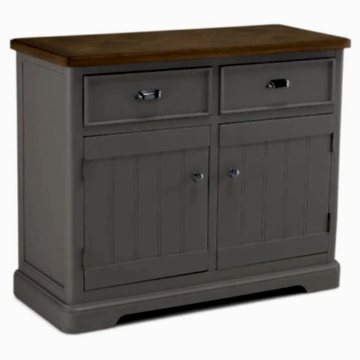 Sunbury Oak & Grey Painted 2 Door 2 Drawer Sideboard - The Furniture Mega Store 