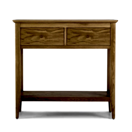 Berkley Nordic Oak 2 Drawer Console Table - The Furniture Mega Store 