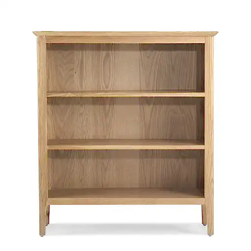 Berkley Nordic Oak Low Bookcase - The Furniture Mega Store 
