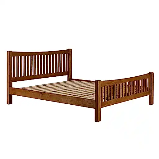 Torino Country Solid Oak 5" King Size Bed - The Furniture Mega Store