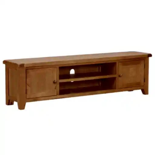 Torino Country Solid Oak Extra Large 2 Door TV Cabinet - 150cm - The Furniture Mega Store 