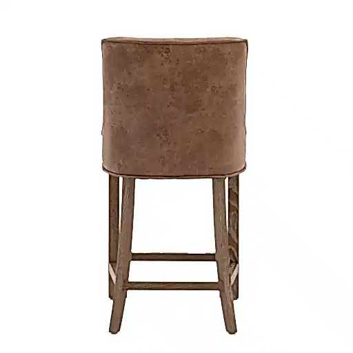 Tarnby Brown Leather Bar Stool - Set Of 2 - The Furniture Mega Store 
