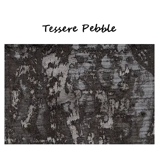 Tessere Pebble Luxe Fabric Round Accent Footstool - The Furniture Mega Store