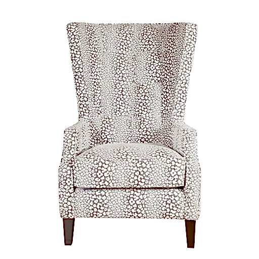 Valencia Spot Fabric Throne Winged Accent Chair - Choice Of Legs - The Furniture Mega Store