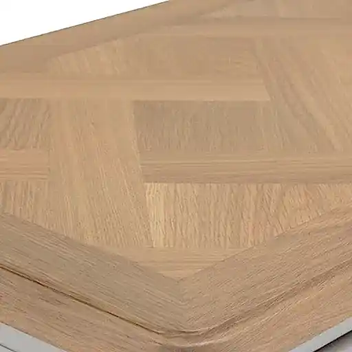 Sunbury Parquet Oak Top & Grey Painted 1.6 Extending Dining Table - The Furniture Mega Store