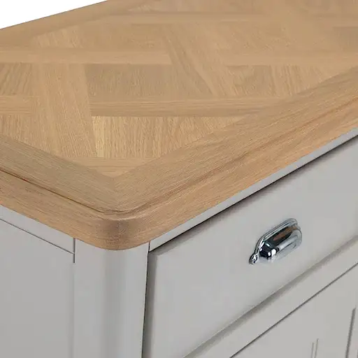 Sunbury Oak & Grey Painted  2 Drawer Console Table - The Furniture Mega Store 