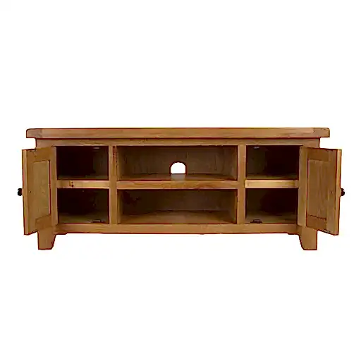 Torino Country Solid Oak Large 2 Door TV Cabinet - The Furniture Mega Store 
