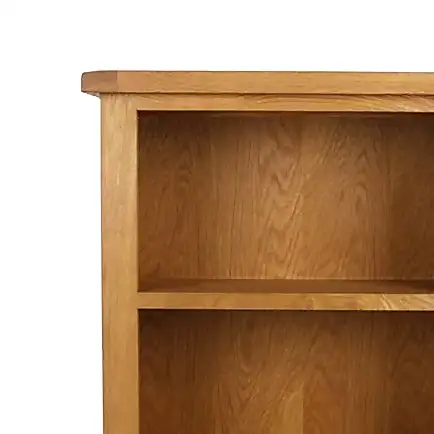 Torino Country Solid Oak Low Bookcase - The Furniture Mega Store 