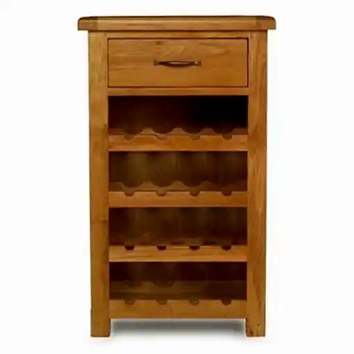 Earlswood Solid Oak Petite Wine Cabinet - The Furniture Mega Store 