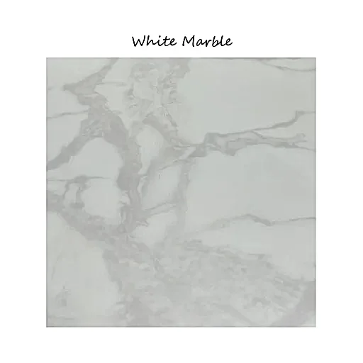 Louis Square White Marble & Polished Steel Dining Table - 100cm - The Furniture Mega Store 