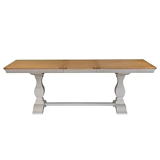 Winchester Oak & Painted Extandable Dining Table 180cm - 230cm - The Furniture Mega Store