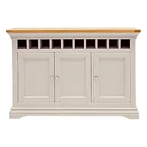 Winchester Oak & Painted Wine Cabinet - The Furniture Mega Store 