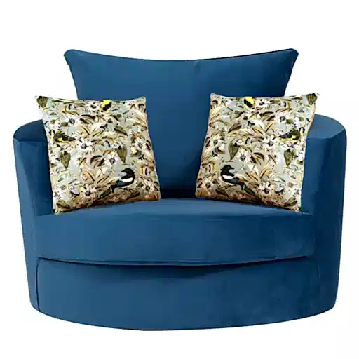 Rene Collection Fabric Swivel Chair - Available In A Choice Of Fabrics - The Furniture Mega Store