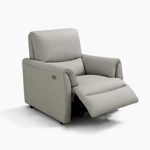 Ziwa Italian Leather Power Recliner Armchair - Choice Of Leather Colours - The Furniture Mega Store